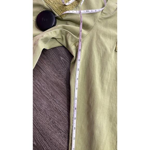 Soft Surroundings Womens Green Mara Vista Eyelet Lace Pockets Pull On Pants PM - Picture 13 of 13